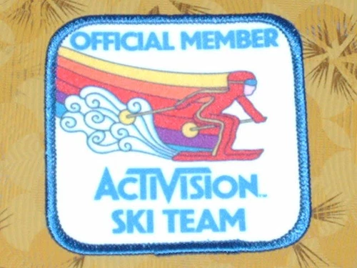 👀🕹 ~ Atari Video Game Vintage 80's Activision Patch -- Skiing Ski Team ~