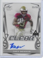 TREY BENSON 2023 LEAF TRINITY FOOTBALL CLEAR ROOKIE ACETATE AUTO /99