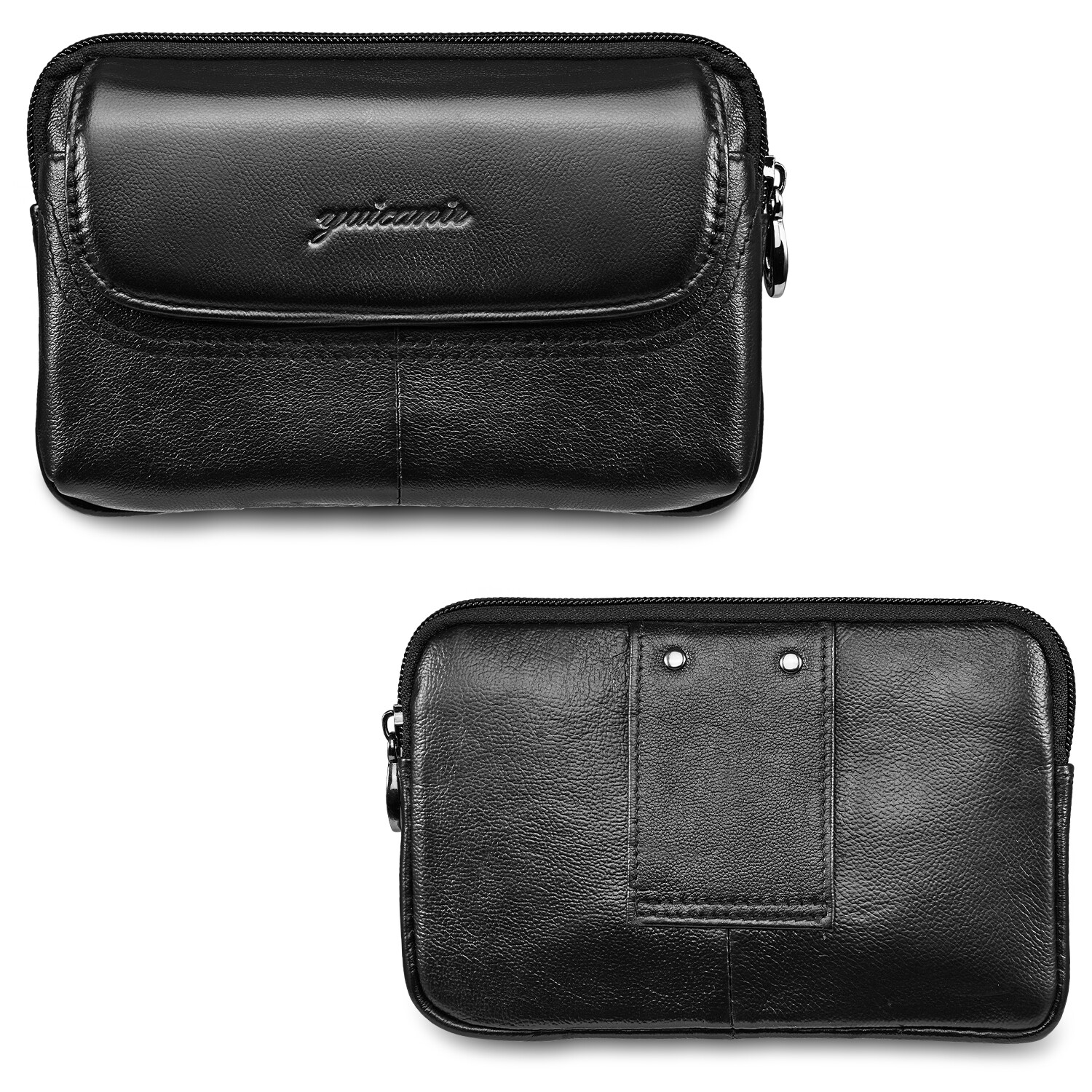 Men Purse Waist Bag Leather Cellphone Belt Loop Holster Business Wallet