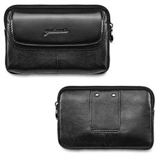 Men Purse Waist Bag Leather Cellphone Belt Loop Holster Business Wallet Pouch