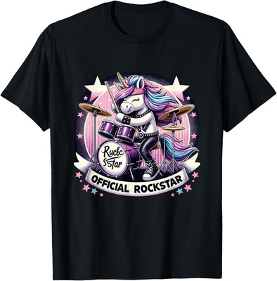 Funny Unicorn Drums Rockstar Band official rockstar T-Shirt Hoodie