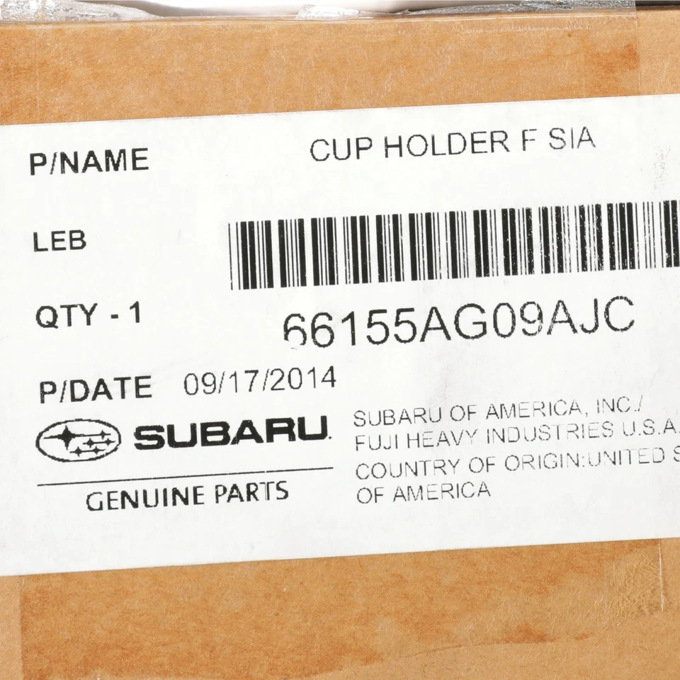 OEM 2005-2009 Subaru Outback & Legacy Cup holder Base Assembly NEW 66155AG09AJC - Изображение 4 из 4
