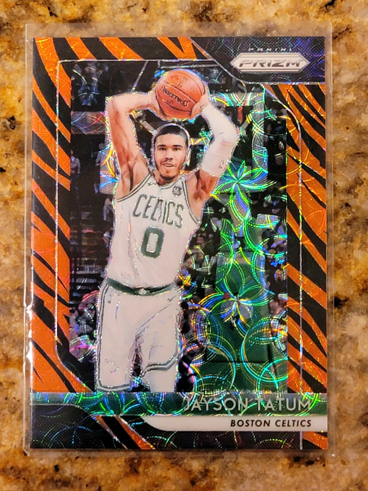2018-19 Panini Prizm Choice Jayson Tatum Tiger Stripe Refractor SSP 2nd Year