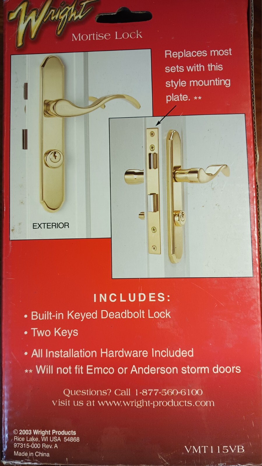 Wright Mortise Storm Door Locks Handles Solid Brass Dark Bronze VMT115VB eBay