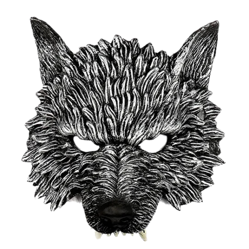 Tier Maske Wolf Erwachsene Tiermaske Raubtier Wildtier Halbmaske - Bild 1 von 4