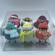 Target Wondershop 2023 Feathery Friends Christmas Fabric Birds Set of 6 New