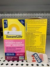 Renew Life Probiotics Women's Daily Care Probiotic 30 Capsules, Exp27MA