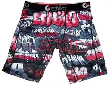 Ethika Words Logo Graffiti Tagging On The Wall Colorful Art Boxers Men's NIP