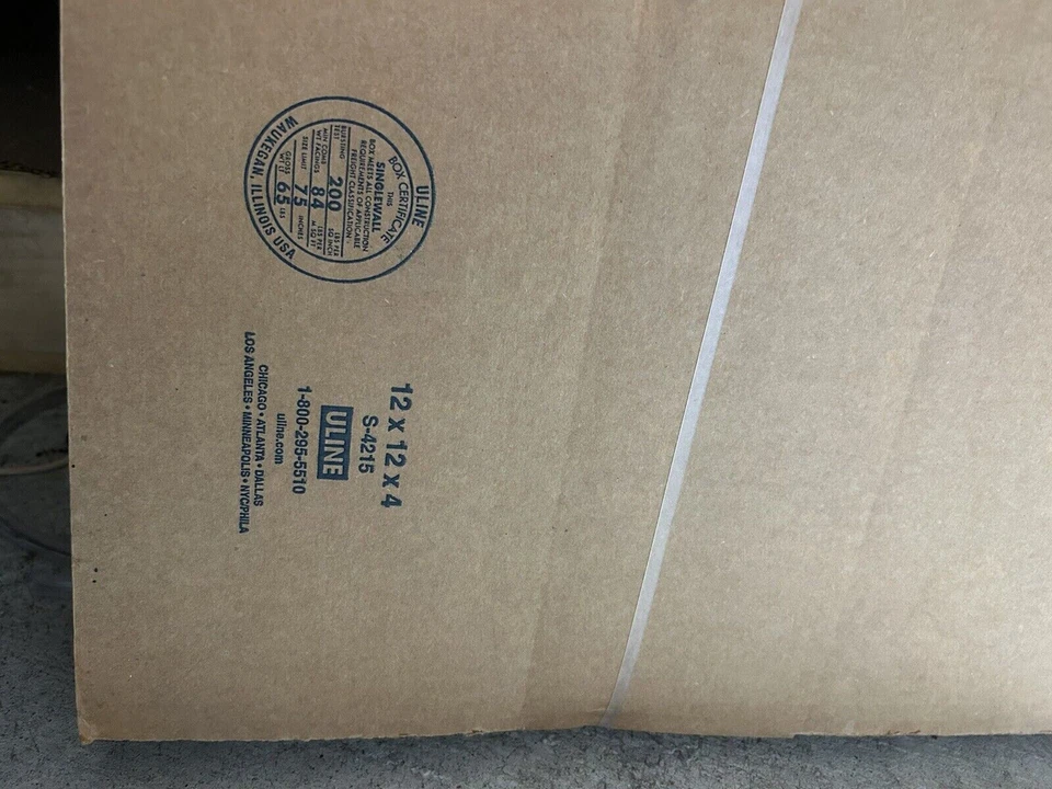 Qty (50) Uline 12" X 12" X 4" S-4215 Shipping Boxes - Image 2 of 2