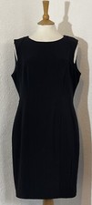 New Look Size 16 Dress Black Lined Smart Elegant Work Party Zip 1503