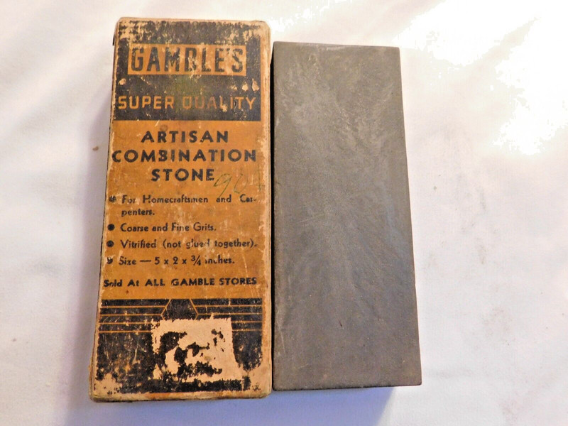 Vintage Gamble's Super Quality Artisan Combination Sharpening Stone C380
