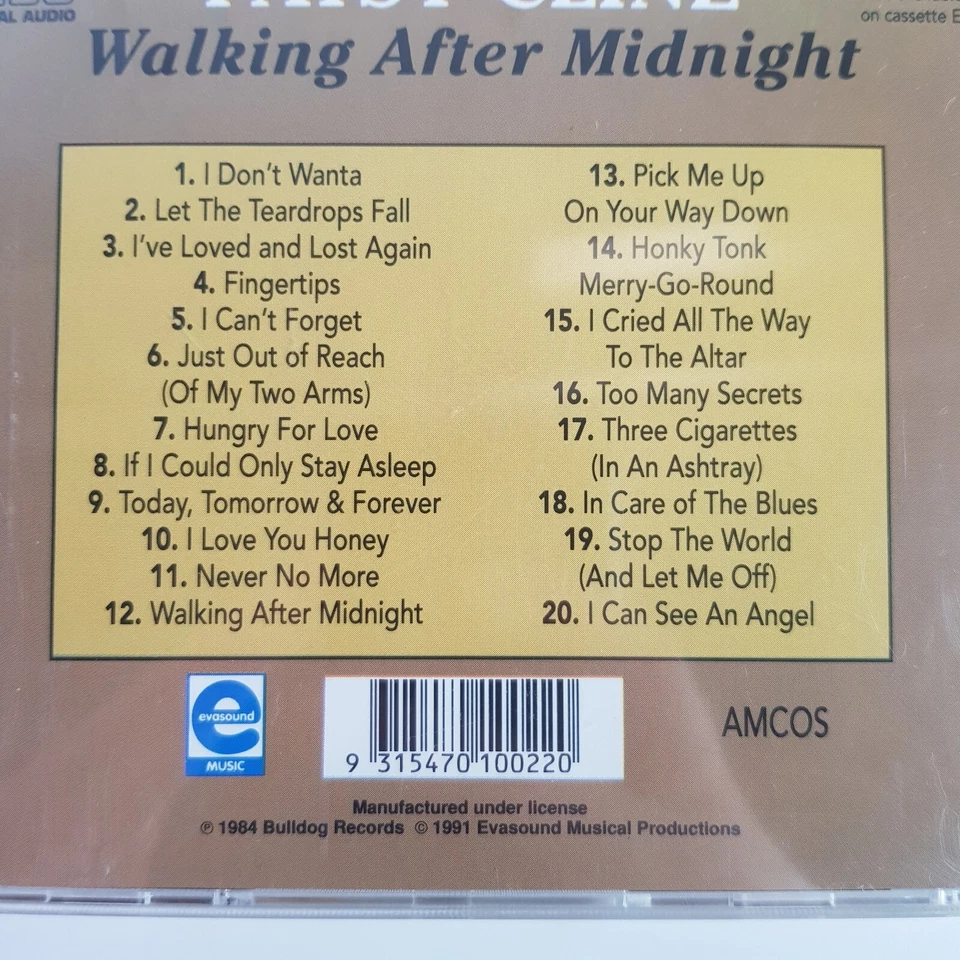 CD Patsy Cline Walking After Midnight Let The Teardrops Fall Ive Loved And Lost Foto 3 de 4
