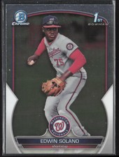 2023 Bowman Chrome Edwin Solano BCP-169 1st Chrome | Washington Nationals