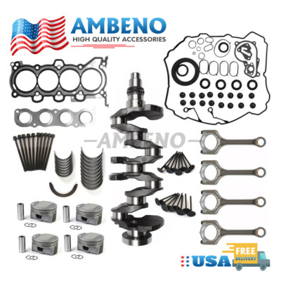 #ad G4NH 2.0L Engine Overhaul Rebuild Kit Crankshaft Rods For Hyundai Elantra Kia $242.42