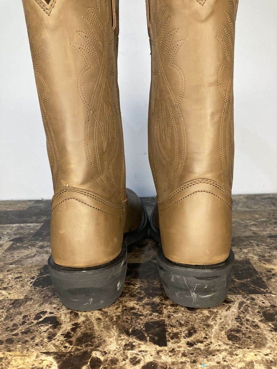Justin Boots JB1100 Mens Brown Leather Ranch Cowboy Boots  display picture 2