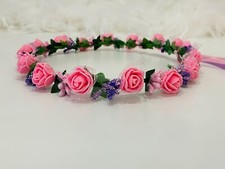 Flower Wreath Hair Jewellery Cicekli Tac Gelintaci Wedding Bridesmaid Bride Roses
