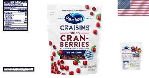 Original Craisins Dried Cranberries, 12 Oz Pack of 12 - Antioxidant-Rich Delight - Picture 2 of 6