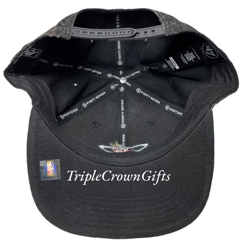 NBA Miami Heat ('47 Brand) No Shot Captain Hat Snapback Gamut Black - Picture 5 of 5
