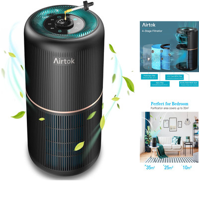 AIRTOK Premium Luftreiniger Allergiker mit HEPA-Filter und Aromatherapie