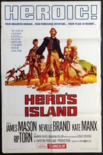 James Mason Neville Brand Kate Manx Rip Torn Hero's Island org movie poster 1158