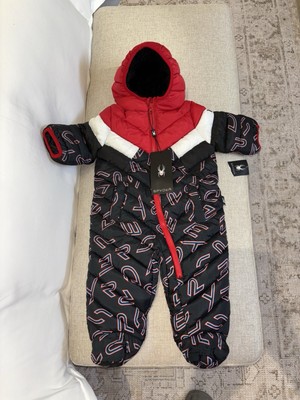 Spyder Kleinkind 1-teiliger Schneeanzug Body mit Kapuze 6/9 Monate. Neu mit Etikett