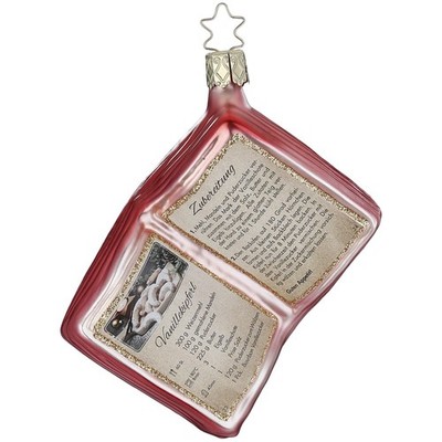 Backbuch, Omas Backrezepte 11cm Inge-Glas Weihnachtsschmuck