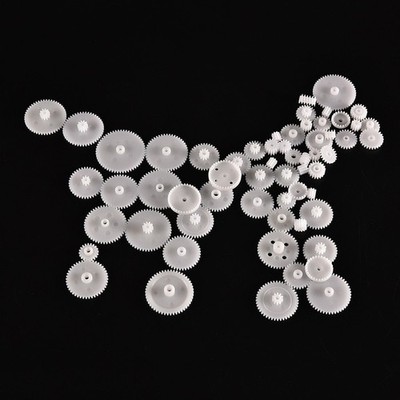 58PCS Gear Set for Motor Robotics Models Plastic Components for DIY Engineering