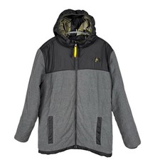 The North Face Boys Hooded Midweight Fleece Jacket Large Grey Outdoors Winter
