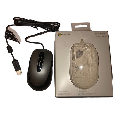 Microsoft Comfort Mouse 4500 Model 1422 Wired USB Ergonomic Mouse Bluetrack