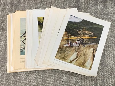 Lot of 34 1959 - 1968 Leach Corp 11x14 Litho Heritage of the Air Merv Corning
