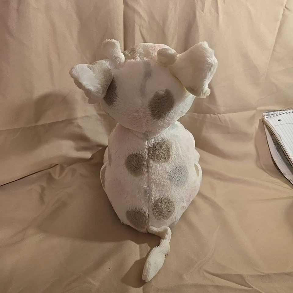 Jirafa Rosa Gris Blanco Ojos Cosidos Amor Pequeña Jirafa Bebé Peluche 12" Juguete Lovey Foto 4 de 4