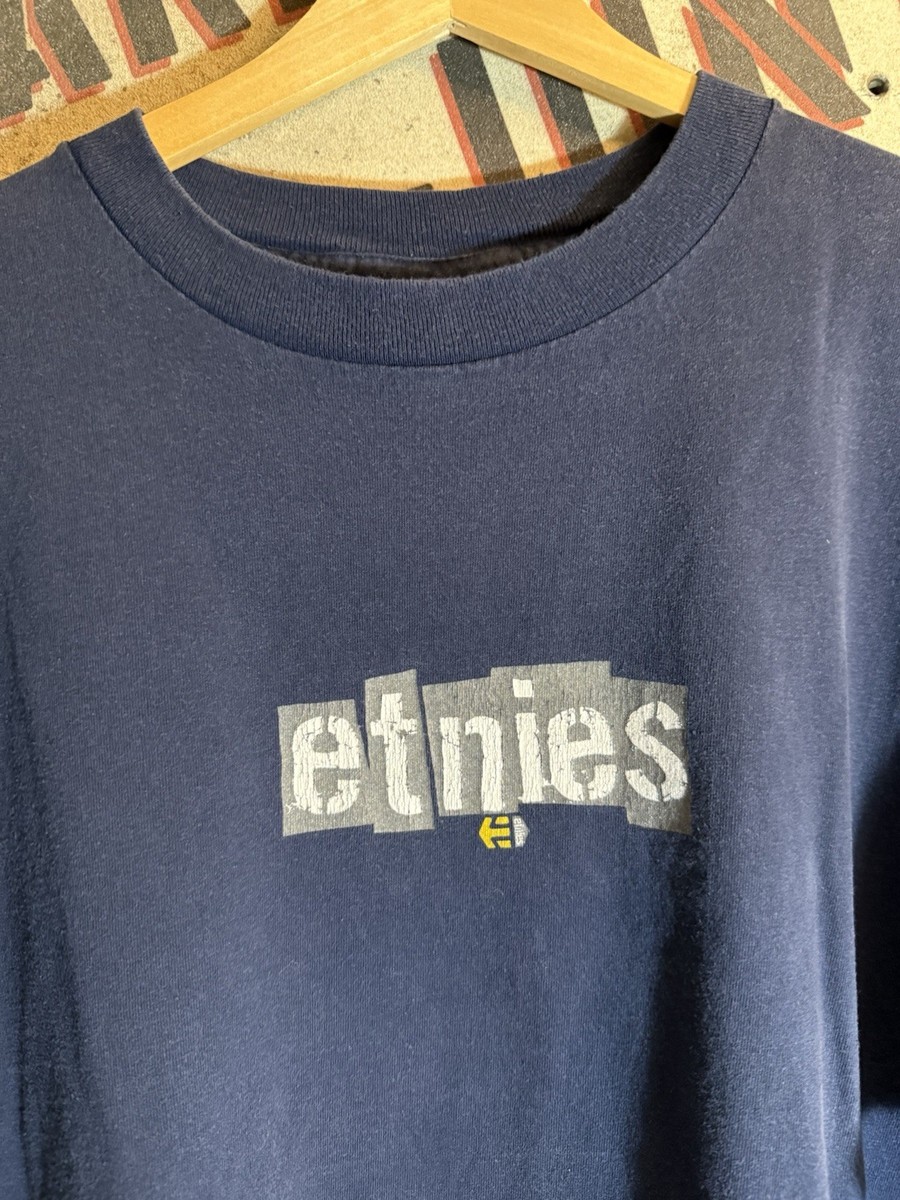 oldskate XL 90s USA製 etnies Tシャツ Navy 90s/Y2K navy blue Etnies skateboarding t shirt Size L Streetwear