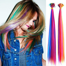 Hair Extensions I Tip Fusion 100 Strands 20 Inch Synthetic Heat Resistant Multi
