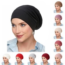 Muslim Women Hijab Bonnet Cap Turban Hair Loss Underscarf Beanie Inner Hat Chemo