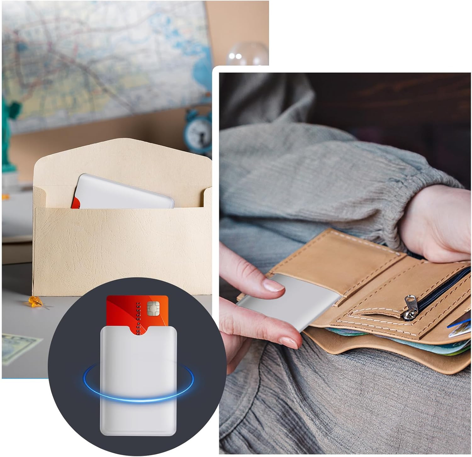 10PCS RFID Blocking Sleeves, Identity Theft Protection Secure Sleeves Set RFID C