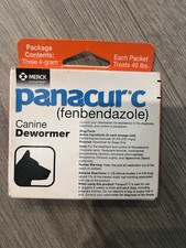 Panacur C 4 gram Canine 40lbs Dewormer Treatment 3 packets Exp 06/2027