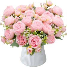 4 Pezzi Fiori Artificiali Di Peonia, Fiori Finti per Decorazioni Fiori Artificia