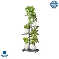 4-Tier Metal Indoor/Outdoor Plant Shelf for Garden & Balcony