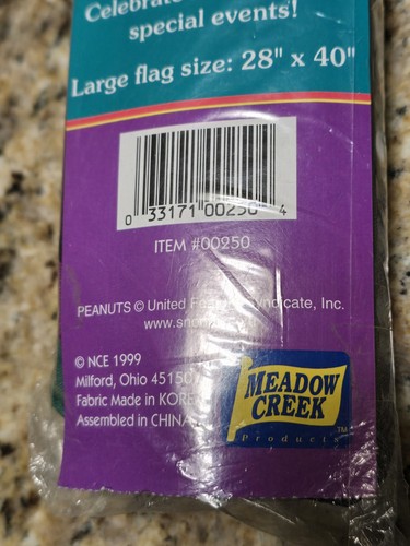 Snoopy Vintage Flag Peanuts 1999 Celebrate Woodstock New Years 2000 ...