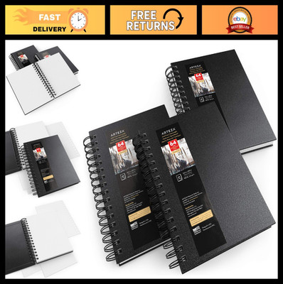 Watercolor Sketchbook Set - 3-Pack, 64 Pages Each, 5.5''x8.5'', Premium 140lb Pape