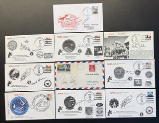 Collection of 10 Space Shuttle astronaut handsigned covers 13132