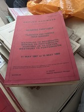 British Railways Section WG Passenger & Parcels  Train Services May 1987 May 88