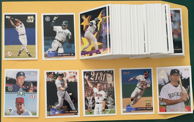 1996 Topps Baseball SET BREAK series 1 singles - stars, rookies, HOFers, #1-220