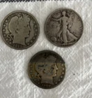 Lot Of 3 Silver Half Dollars : 1900-o Barber: 1915-s Barber & 1936 Liberty
