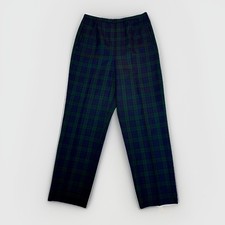 Pendleton 100 Virgin Wool Tartan Plaid Pants Womens Size 14 Lined USA VTG