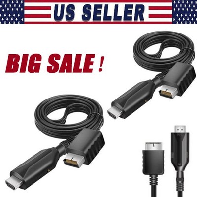 For Sony PS1 PS2 to HDMI Adapter Cable Game Console Audio Video Converter Lot
