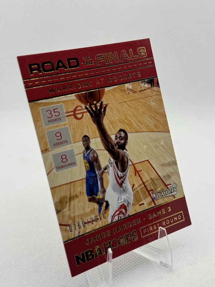 JAMES HARDEN 2016-17 PANINI HOOPS ROAD TO THE FINALS CARD #27 #’d 0760/2016 - Image 3 of 4