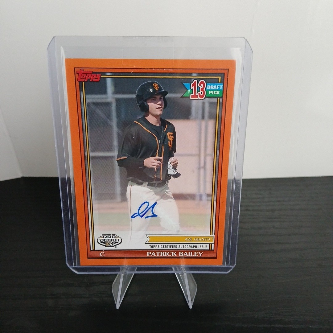 2021 Topps Pro Debut - Patrick Bailey #PD-162 Orange Autographs /25 (AU, RC)