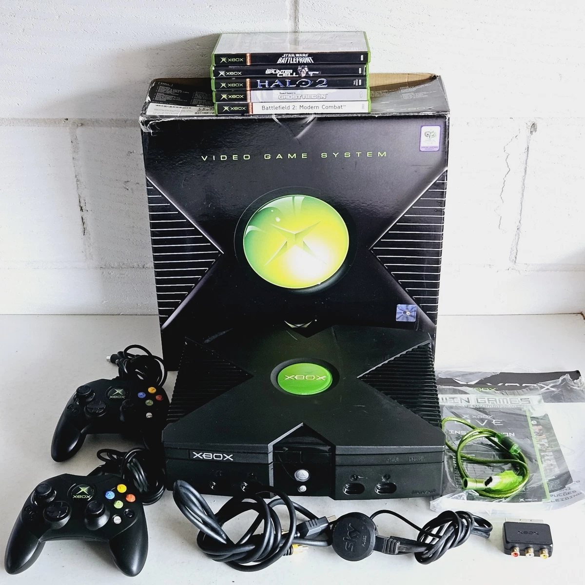 Console Xbox Classique (Live, PAL) Fonctionnelle + Lot De Jeux – Noir