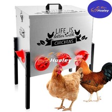50 lb Chicken Feeder  8 No-Waste Ports Extra-Large Galvanized Poultry Feeder